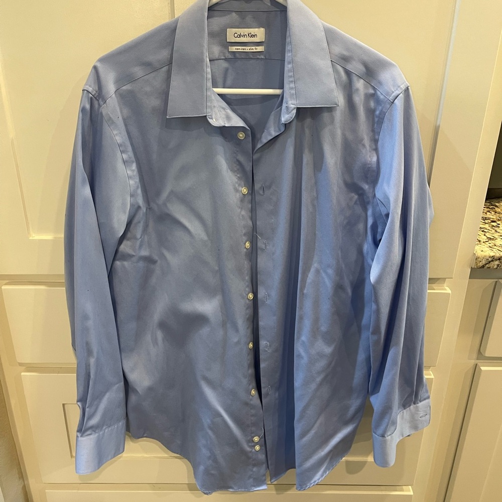 Calvin Klein Men's Light Blue Dress Shirt